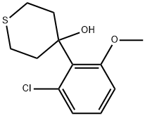 4-(2-Chloro-6-methoxyphenyl)tetrahydro-2H-thiopyran-4-ol Structure