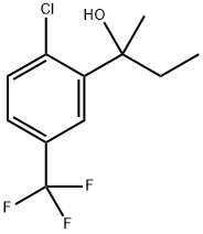 2-(2-chloro-5-(trifluoromethyl)phenyl)butan-2-ol Structure