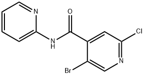 5-bromo-2-chloro-N-(pyridin-2-yl)isonicotinamide Structure