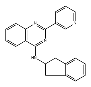 N-(2,3-dihydro-1H-inden-2-yl)-2-(pyridin-3-yl)quinazolin-4-amine Structure