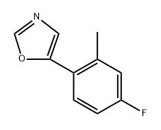 5-(4-Fluoro-2-methylphenyl)oxazole 구조식 이미지