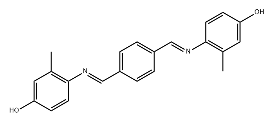 Phenol, 4,4'-[1,4-phenylenebis[(E)-methylidynenitrilo]]bis[3-methyl- (9CI) Structure