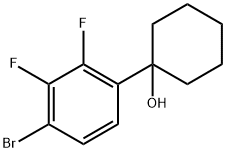 1-(4-bromo-2,3-difluorophenyl)cyclohexanol Structure