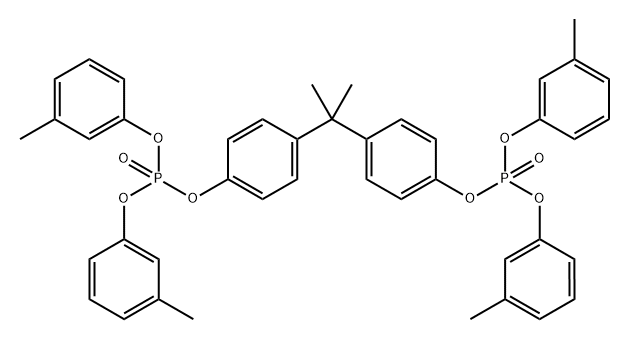 Phosphoric acid, (1-methylethylidene)di-4,1-phenylene tetrakis(3-methylphenyl) ester (9CI) Structure