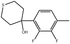 4-(2,3-Difluoro-4-methylphenyl)tetrahydro-2H-thiopyran-4-ol Structure