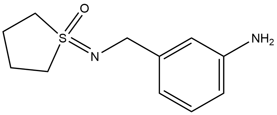 1-{[(3-aminophenyl)methyl]imino}-1lambda6-thiolan-1-one 구조식 이미지