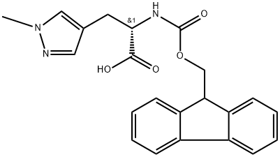 1H-Pyrazole-4-propanoic acid, α-[[(9H-fluoren-9-ylmethoxy)carbonyl]amino]-1-methyl-, (αS)- Structure