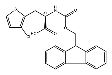 Fmoc-3-(3-chlorothiophen-2-yl)-D-alanine 구조식 이미지