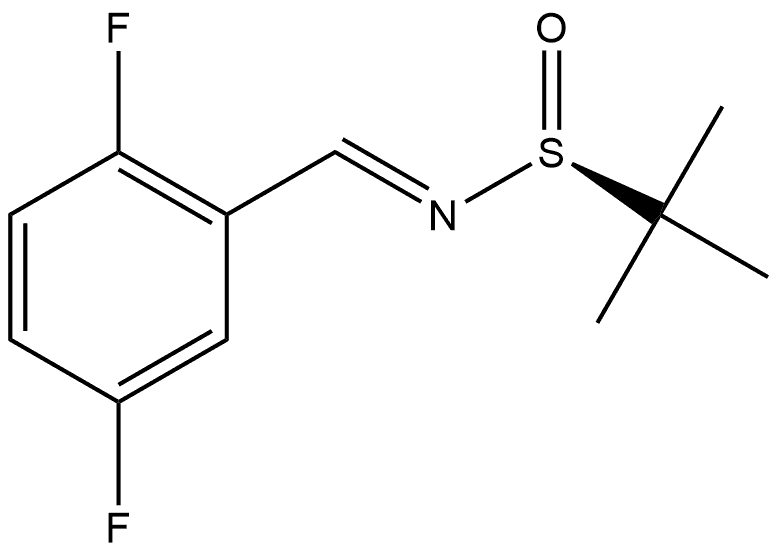 2-Propanesulfinamide, N-[(2,5-difluorophenyl)methylene]-2-methyl-, [N(E),S(S)]- Structure