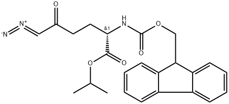 L-Norleucine, 6-diazo-N-[(9H-fluoren-9-ylmethoxy)carbonyl]-5-oxo-, 1-methylethyl ester Structure