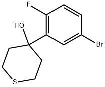 4-(5-Bromo-2-fluorophenyl)tetrahydro-2H-thiopyran-4-ol Structure