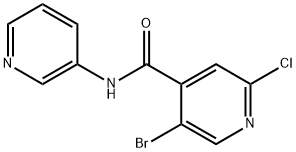 5-bromo-2-chloro-N-(pyridin-3-yl)isonicotinamide Structure