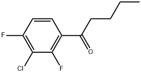 1-(3-Chloro-2,4-difluorophenyl)-1-pentanone Structure