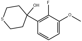 4-(2-Fluoro-3-methoxyphenyl)tetrahydro-2H-thiopyran-4-ol Structure