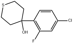 4-(4-Chloro-2-fluorophenyl)tetrahydro-2H-thiopyran-4-ol Structure