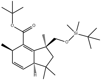 1,1-Dimethylethyl (3S,5R,7aR)-3-[[[(1,1-dimethylethyl)dimethylsilyl]oxy]methyl]-2,3,5,7a-tetrahydro-1,1,3,5-tetramethyl-1H-indene-4-carboxylate Structure