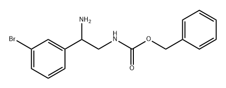 2-Amino-2-(3-bromo-phenyl)-ethyl]-carbamic acid benzyl ester Structure