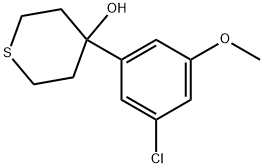 4-(3-Chloro-5-methoxyphenyl)tetrahydro-2H-thiopyran-4-ol Structure