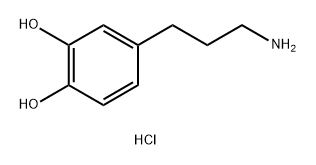 1,2-Benzenediol, 4-(3-aminopropyl)-, hydrochloride (1:1) Structure