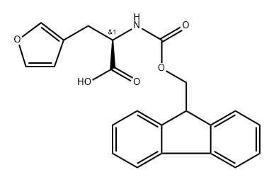 3-Furanpropanoic acid, α-[[(9H-fluoren-9-ylmethoxy)carbonyl]amino]-, (αR)- Structure