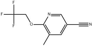 5-Methyl-6-(2,2,2-trifluoroethoxy)-3-pyridinecarbonitrile Structure