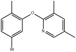 2-(5-Bromo-2-methylphenoxy)-3,5-dimethylpyridine Structure