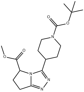 Methyl 3-[1-[(1,1-dimethylethoxy)carbonyl]-4-piperidinyl]-6,7-dihydro-5H-pyrrolo[2,1-c]-1,2,4-triazole-5-carboxylate Structure