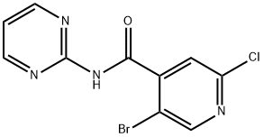 5-bromo-2-chloro-N-(pyrimidin-2-yl)isonicotinamide Structure