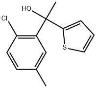 1-(2-chloro-5-methylphenyl)-1-(thiophen-2-yl)ethanol Structure