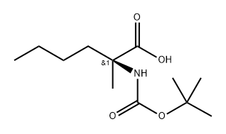 (S)-2-((tert-butoxycarbonyl)amino)-2-methylhexanoic acid Structure