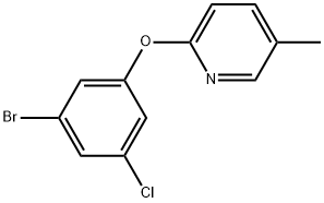 2-(3-Bromo-5-chlorophenoxy)-5-methylpyridine Structure