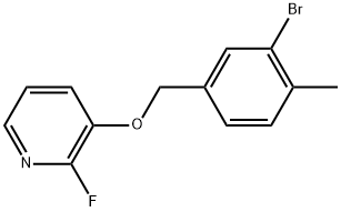 3-[(3-Bromo-4-methylphenyl)methoxy]-2-fluoropyridine Structure