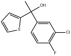 2-Thiophenemethanol, α-(3-chloro-4-fluorophenyl)-α-methyl- Structure