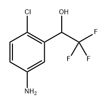1-(5-Amino-2-chlorophenyl)-2,2,2-trifluoroethan-1-ol 구조식 이미지