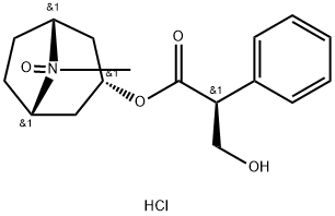 Benzeneacetic acid, α-(hydroxymethyl)-, (3-endo)-8-methyl-8-oxido-8-azabicyclo[3.2.1]oct-3-yl ester, hydrochloride (1:1), (αS)- Structure