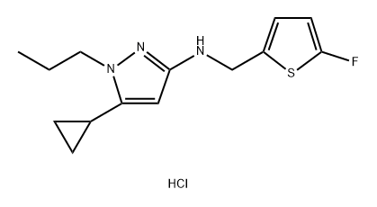 5-cyclopropyl-N-[(5-fluoro-2-thienyl)methyl]-1-propyl-1H-pyrazol-3-amine Structure