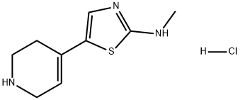 2-Thiazolamine, N-methyl-5-(1,2,3,6-tetrahydro-4-pyridinyl)-, hydrochloride (1:1) Structure