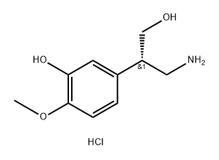 Benzeneethanol, β-(aminomethyl)-3-hydroxy-4-methoxy-, hydrochloride (1:1), (βS)- Structure