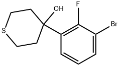 4-(3-bromo-2-fluorophenyl)tetrahydro-2H-thiopyran-4-ol Structure