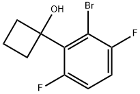 1-(2-Bromo-3,6-difluorophenyl)cyclobutanol Structure