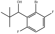 2-Bromo-α-(1,1-dimethylethyl)-3,6-difluorobenzenemethanol Structure