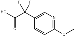 3-Pyridineacetic acid, α,α-difluoro-6-methoxy- Structure