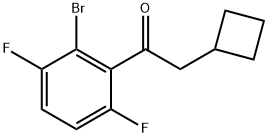 1-(2-Bromo-3,6-difluorophenyl)-2-cyclobutylethanone Structure