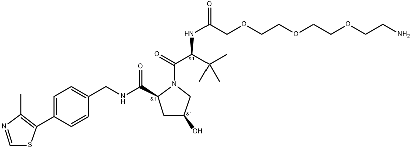 (S,R,S)-AHPC-PEG3-NH2 구조식 이미지