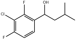 3-Chloro-2,4-difluoro-α-(2-methylpropyl)benzenemethanol Structure