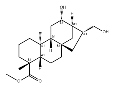 16βH-Kauran-18-oic acid, 12α,17-dihydroxy-, methyl ester, (-)- (8CI) 구조식 이미지