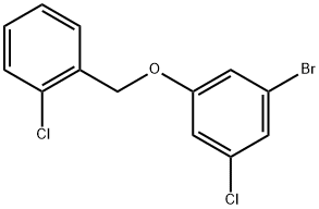 1-Bromo-3-chloro-5-[(2-chlorophenyl)methoxy]benzene Structure