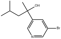 5-Bromo-α-methyl-α-(2-methylpropyl)-3-pyridinemethanol Structure