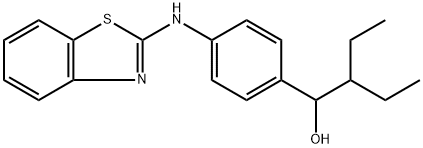 Benzenemethanol, 4-(2-benzothiazolylamino)-α-(1-ethylpropyl)- Structure