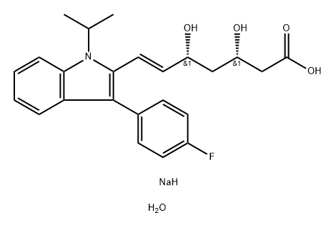 Fluvastatin sodium salt hydrate Structure